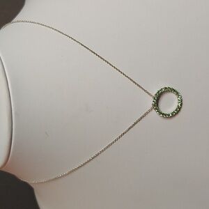 Vintage Avon Green Circle Necklace